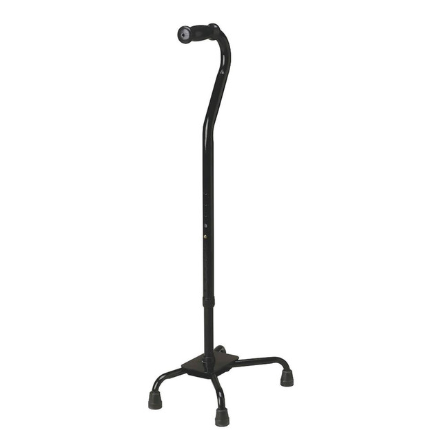 MEDLINE INDUSTRIES, INC. MDS86222XW Medline Guardian Bariatric Quad Cane, Small Base, Black MEDLINE INDUSTRIES, INC. MDS86222XW Medline Guardian Bariatric Quad Cane, Small Base, Black