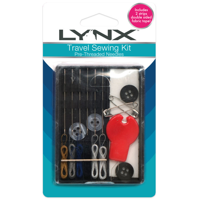 NAVAJO MANUFACTURING COMPANY 12105 Lynx Travel Sewing Kits With Fabric Tape, Case Of 216 Kits