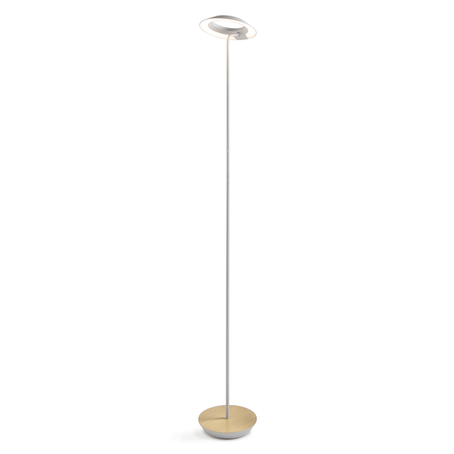 KONCEPT TECHNOLOGIES, INC. RYO-SW-MWT-BRS-FLR Koncept Royyo LED Floor Lamp, 45-1/2inH, Matte White Body/Brass Base Plate