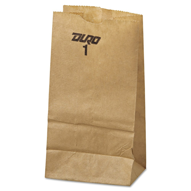 AJM PACKAGING CORPORATION BAGGK1-500 General #1 Paper Grocery Bags, 6 7/8inH x 3 1/2inW x 2 3/8inD, 30 Lb, Kraft, Pack Of 500 Bags