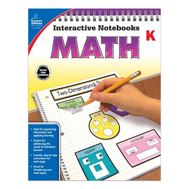 CARSON-DELLOSA PUBLISHING LLC Carson-Dellosa 104645  Interactive Notebook For Math, Kindergarten