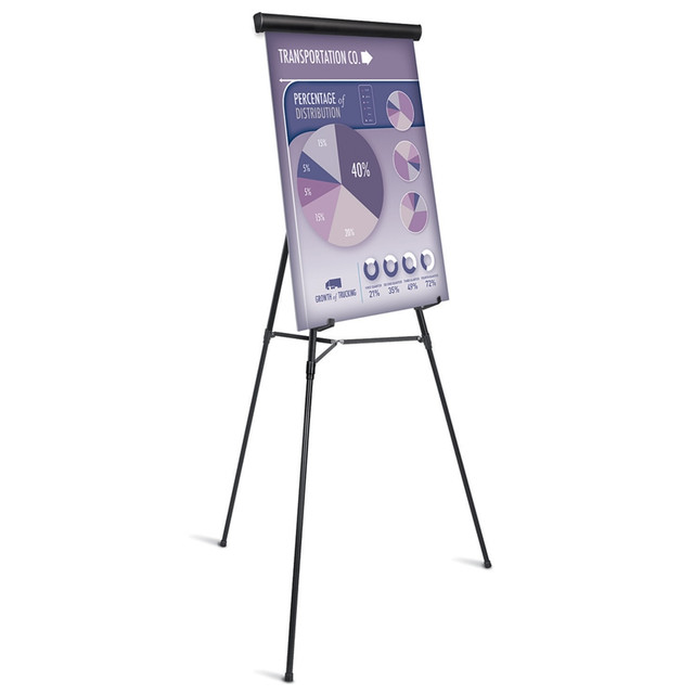 OFFICE DEPOT FLX03101-001AA Brand Presentation Easel, 35-1/2in-65inH, Black With Chart Holder OFFICE DEPOT FLX03101-001AA Brand Presentation Easel, 35-1/2in-65inH, Black With Chart Holder