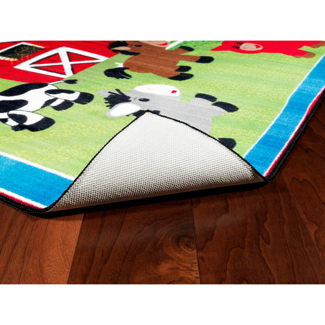 FLAGSHIP CARPETS CE417-12W  Cutie Barnyard Rug, Rectangle, 3ft x 5ft, Multicolor