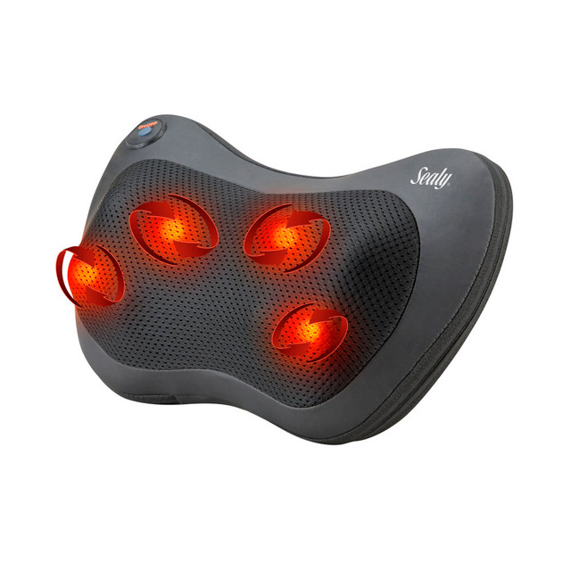 BYTECH NY, INC. SL-HW-MA-120-BK Sealy Deep Tissue SL-HW-MA-120-BK Mini Massage Pillow Pad, 8inH x 13inW x 4inD, Black