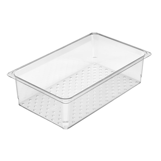 CAMBRO MFG. CO. 15CLRCW135 Cambro Camwear GN 1/1 Size 5in Colander Pans, Clear, Set Of 6 Pans