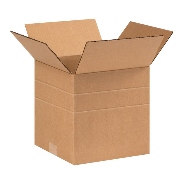 B O X MANAGEMENT, INC. MD999 Partners Brand Multi-Depth Corrugated Boxes, 9in x 9in x 9in, Kraft, Pack Of 25