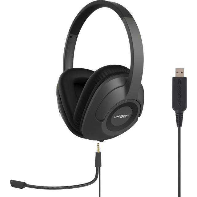 KOSS CORPORATION SB42USB Koss SB42 USB Headset - Stereo - Wired - 20 Hz - 20 kHz - Over-the-head - Binaural - Circumaural - 8 ft Cable