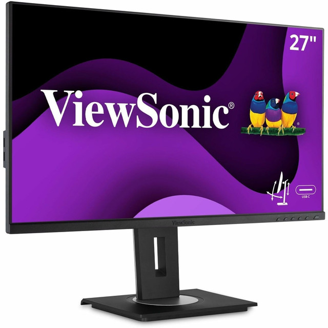Create an exciting computer setup when you choose this ViewSonic monitor. The 27in monitor provides bold and vivid picture quality and helps reduce eye fatigue. The ergonomic design allows plenty of adjustments to get it situated just right.  VERSATILE MONITOR: 27 Inch Full HD (1920x1080p) IPS monitor with thin bezels and 100Hz refresh rateLESS CABLE CLUTTER: USB-C connectivity for fast data, audio and video transfer, and 60W charging over one cableERGONOMIC STAND: Advanced ergonomics (40-degree tilt, swivel, rotate and height) for all-day comfortENHANCED VIEWING COMFORT: Flicker-Free technology and Blue Light Filter for reduced eye fatigueVERSATILE STAND: Easy-to-install quick release stand with carrying handle and client mountFLEXIBLE CONNECTIVITY: The VG2755 supports laptops, PCs, Macs and more with USB-C, HDMI, DisplayPort, VGA and USB inputs  EPEAT Gold certified - reduced environmental impact from multiple eco-attributes. Ranked in three tiers: Bronze, Silver or Gold.  Energy efficient - designed to use less energy than alternative products, potentially helping you save money and reduce your carbon footprint.