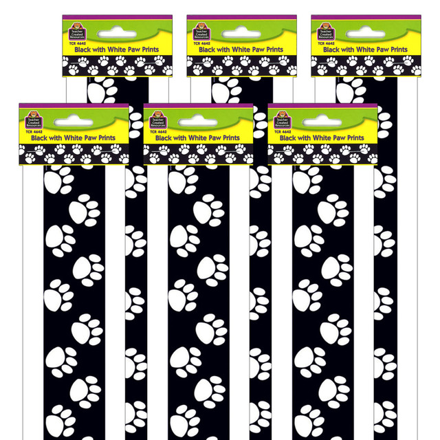 Create a special bulletin board theme with these vibrant border trim strips.  Use this colorful border trim to liven up your classroom!  Create fresh looks for bulletin boards, windows, walls, and class projects.  Layer them for extra impact. Or mix and match them with coordinating products (stickers, notepads, awards, etc.) to promote a classroom theme  Each pack includes 12 pieces for a total length of 35ft. Sold as 6 packs for a total of 210ft.