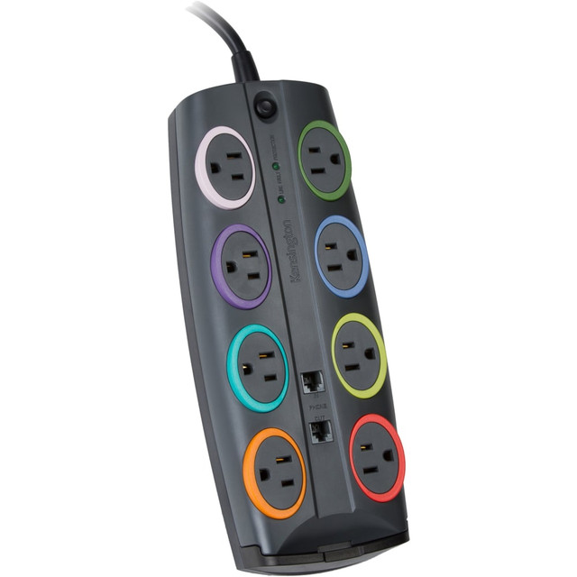 ACCO BRANDS USA, LLC K62691NA Kensington SmartSockets Color-Coded Eight-Outlet Adapter Model Surge Protector ACCO BRANDS USA, LLC K62691NA Kensington SmartSockets Color-Coded Eight-Outlet Adapter Model Surge Protector