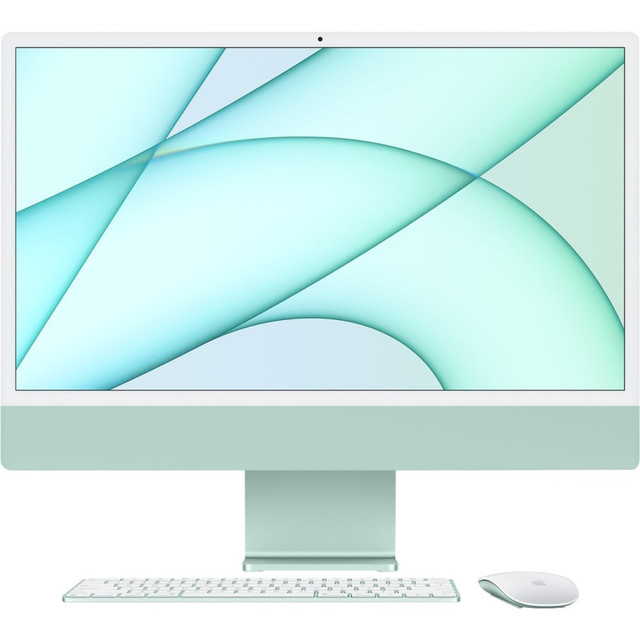 APPLE, INC. Apple MGPH3LL/A  iMac MGPH3LL/A All-in-One Computer - Apple M1 Octa-core (8 Core) - 8 GB RAM - 256 GB SSD - 24in 4.5K 4480 x 2520 - Desktop - Green - Apple M1 Chip - macOS Big Sur - English (US) Keyboard - IEEE 802.11 a/b/g/n/ac/ax - 143 
