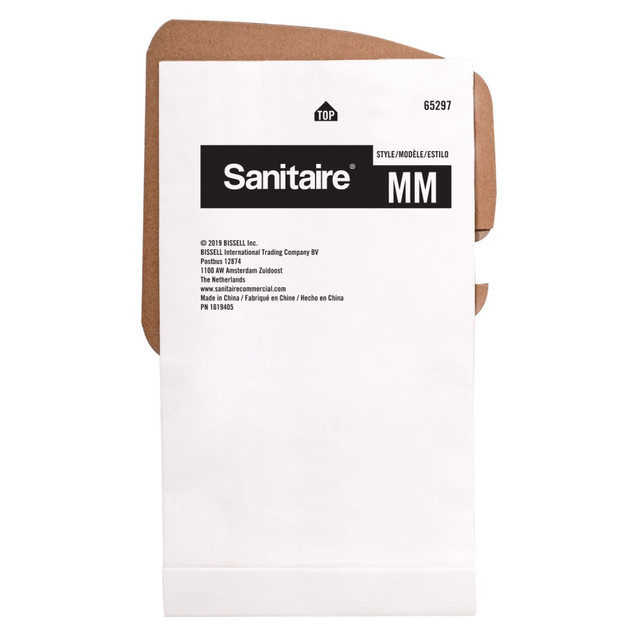 ELECTROLUX 65297 Sanitaire MM Paper Vacuum Bags, 2.6-Quart, White, Pack Of 5 Bags