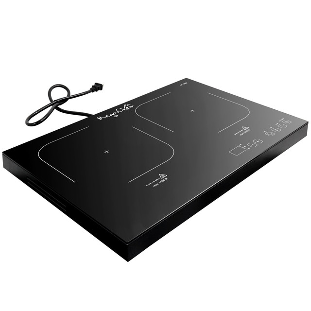 MEGAGOODS, INC. 995117412M MegaChef Portable Dual Induction Cooktop, Black