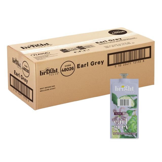 MARS CHOCOLATE NORTH AMERICA LLC B506 The Bright Tea Co. Earl Grey Tea, Single-Serve Freshpacks, 0.25 Oz, Box Of 100 MARS CHOCOLATE NORTH AMERICA LLC B506 The Bright Tea Co. Earl Grey Tea, Single-Serve Freshpacks, 0.25 Oz, Box Of 100