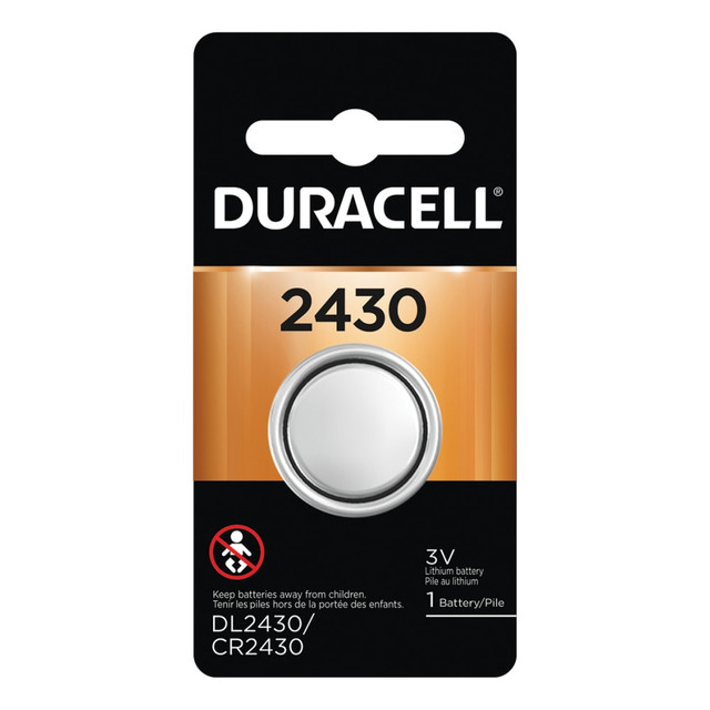 THE PROCTER & GAMBLE COMPANY DL2430B Duracell Coin Cell Lithium 3V Battery - DL2430 - For Multipurpose - 3 V DC - Lithium (Li) - 1 / Each