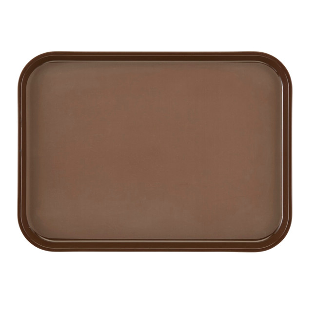 CAMBRO MFG. CO. PT1216167 Cambro Rectangular Camtread Trays, 12in x 16in, Brown, Set Of 24 Trays