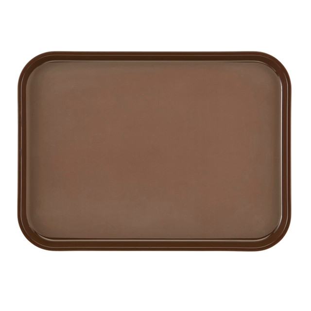 CAMBRO MFG. CO. Cambro PT1216167  Rectangular Camtread Trays, 12in x 16in, Brown, Set Of 24 Trays