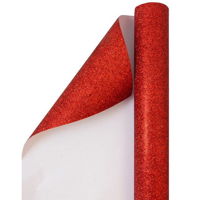 LEGG DECOYS & COMPANY, INC. 354528187 JAM Paper Wrapping Paper, Glitter, 25 Sq Ft, Red LEGG DECOYS & COMPANY, INC. 354528187 JAM Paper Wrapping Paper, Glitter, 25 Sq Ft, Red