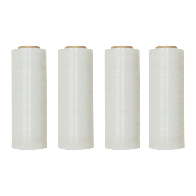 Helps keep shipments safe and secure  Protects your warehouse stock from dust, dirt and moisture.  Self-adhering, high-tensile-strength film clings to itself. No need to use tape or heat sealing.