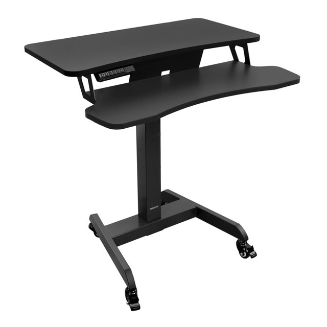 TRANSFORM PARTNERS LLC MI-7982 Mount-It! MI-7982 Electric Height-Adjustable Standing Mobile Workstation, 31inH x 31.5inW x 14.75inD, Black