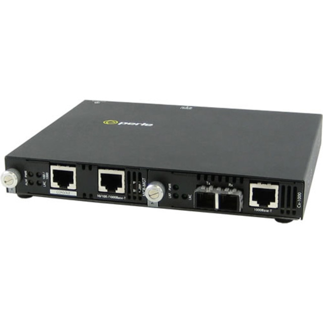 PERLE SYSTEMS Perle 05070004  SMI-1000-M2SC05 Gigabit Ethernet Media Converter - 1 x Network (RJ-45) - 1 x SC Ports - Management Port - 1000Base-T, 1000Base-SX - 1804.46 ft - External
