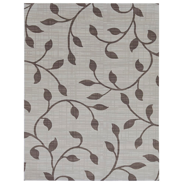 OZITE CORPORATION 7PRTP10PJ1M Foss Floors Area Rug, 6ftH x 8ftW, Vine, Dark Gray/Light Gray