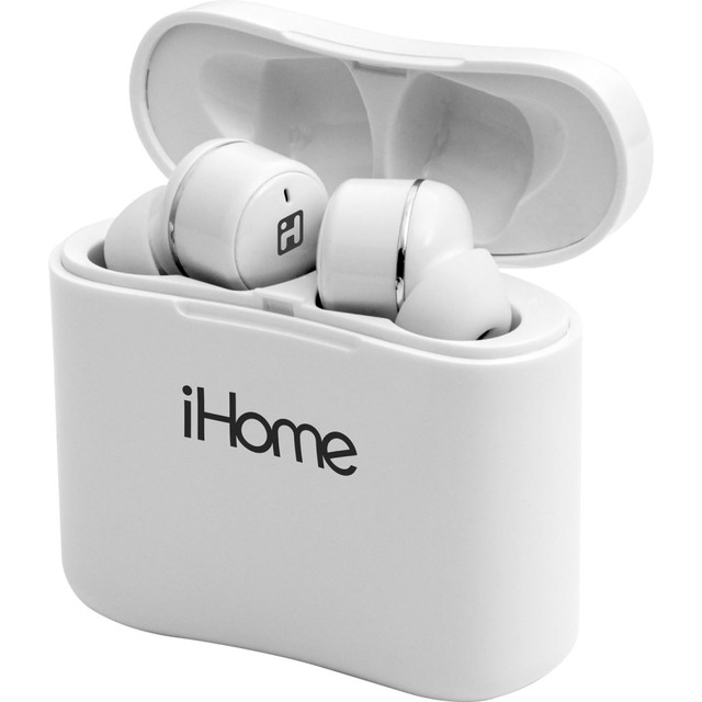 Experience high-quality audio at the pool, library or gym when you use iHome XT-47 Pop-Up Sticks True Wireless Bluetooth In-Ear Earbuds. Padded earpieces offer comfortable use, while the water-resistant design boasts durability.  In-ear design delivers high-quality audio directly into your ears.  Noise isolating technology helps you focus on the music.  Wireless technology via Bluetooth connects to your enabled device to play music.  Built-in microphone allows you to take and make calls.  Water-resistant design is great for use at the gym or pool.  Includes a charging case.  Backed by the manufacturer's 1-year limited warranty.