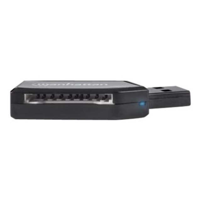 INTRACOM USA, INC. 101677 Manhattan External Mini USB 2.0 Multi-Card Reader/Writer, Black