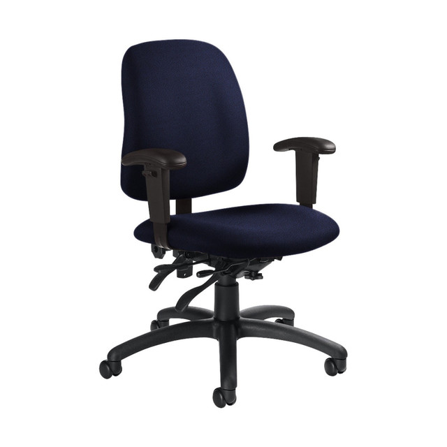 Global QS2237-33NBK-JN01  Goal Low-Back Multi-Tilter Chair, 36inH x 25inW x 22 1/2inD, Midnight/Black