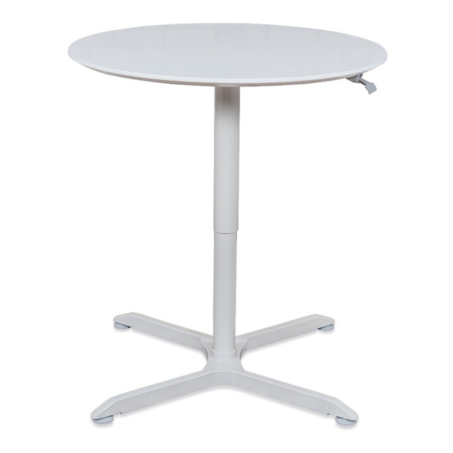 H. WILSON COMPANY LX-PNADJ-36RD Luxor Round Cafe Table, 42-7/16inH x 36inW x 36inD, White