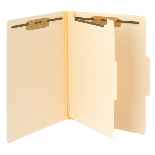 SMEAD MFG CO Smead 14560  Fastener Folders With Dividers, Letter Size, Manila, Pack Of 10
