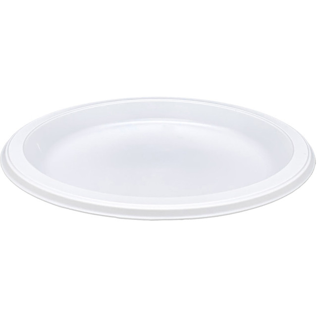 GENUINE JOE 10323 10 1/4in Plastic Plates, White, Pack Of 125 GENUINE JOE 10323 10 1/4in Plastic Plates, White, Pack Of 125