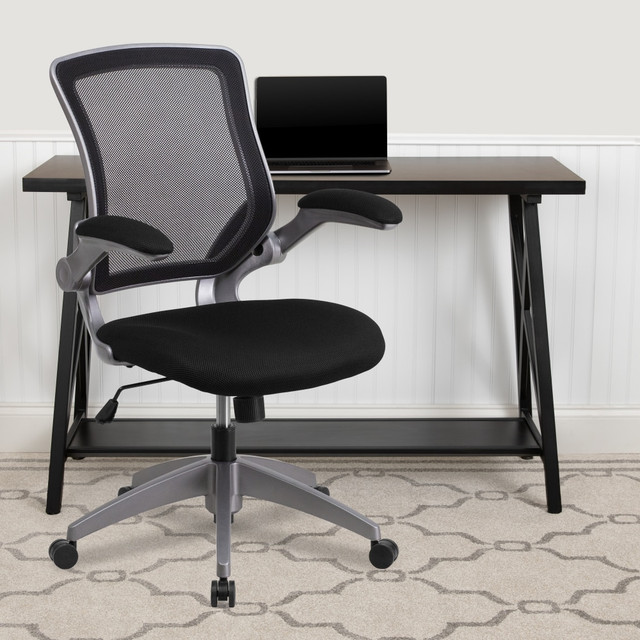 FLASH FURNITURE BLZP8805BK  Ergonomic Mesh Mid-Back Task Chair, Black