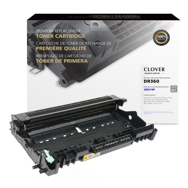 CLOVER IMAGING GROUP Office Depot 200216P  Brand Remanufactured Black Toner Cartridge Replacement for Brother DR360, ODDR360