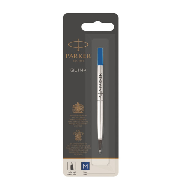 NEWELL BRANDS INC. Parker 30225  Rollerball Pen Refill, Medium Point, 0.7 mm, Blue