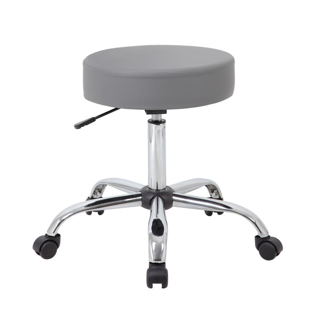 NORSTAR OFFICE PRODUCTS INC. B240-GY Boss Office Products Caressoft Medical Stool, Gray/Chrome NORSTAR OFFICE PRODUCTS INC. B240-GY Boss Office Products Caressoft Medical Stool, Gray/Chrome