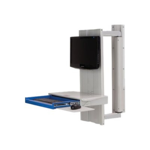 RUBBERMAID FG9A36TDPEC Capsa Healthcare Premium Tandem Arm w/Work Surface-CPU Holder - Mounting kit (articulating arm, CPU holder, VESA adapter, keyboard tray) - for LCD display / PC equipment - medical - screen size: up to 24in - wall-mountable