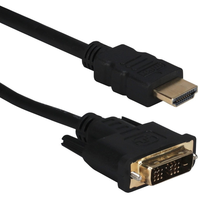 QVS, INC. HDVIG-2MC QVS HDMI Male to DVI Male HDTV/Flat Panel Digital Video Cable - 6.56 ft - First End: 1 x 19-pin HDMI Digital Audio/Video - Male - Second End: 1 x 24-pin DVI-D Digital Video - Male - Gold Plated Contact - Black QVS, INC. HDVIG-2MC QVS HDMI Male to DVI Male HDTV/Flat Panel Digital Video Cable - 6.56 ft - First End: 1 x 19-pin HDMI Digital Audio/Video - Male - Second End: 1 x 24-pin DVI-D Digital Video - Male - Gold Plated Contact - Black