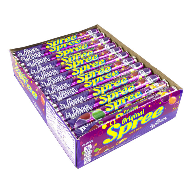 NESTLE WATERS NORTH AMERICA 209-00171 Wonka Spree Rolls, Box Of 36