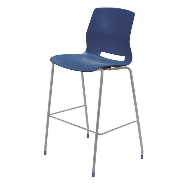 KENTUCKIANA FOAM INC 2700BR-SL-03 KFI Studios Imme Stacking Bar Stool, 44inH, Navy/Silver