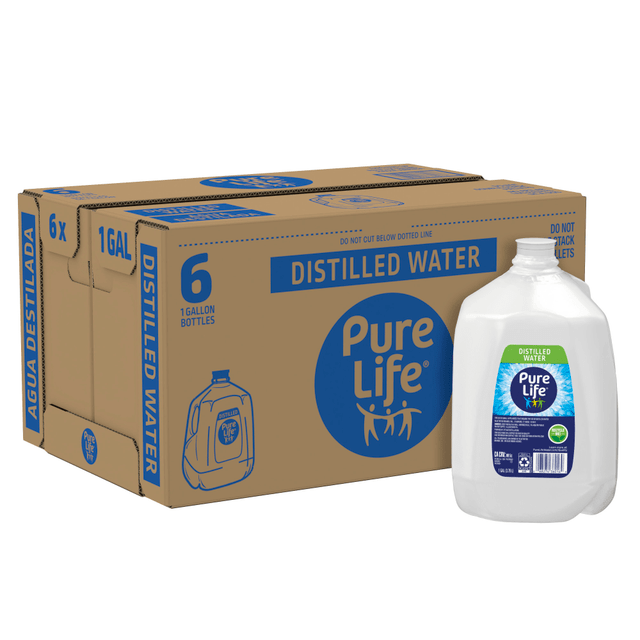 NESTLE WATERS NORTH AMERICA 082657505701 Pure Life Distilled Water, 1 Gallon, Case Of 6 Bottles