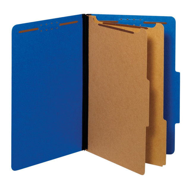 GLOBE WEIS Pendaflex 29035P  Pressboard Classification Folders With Fasteners, 2 1/2in Expansion, Legal Size, Dark Blue, Box Of 10 Folders