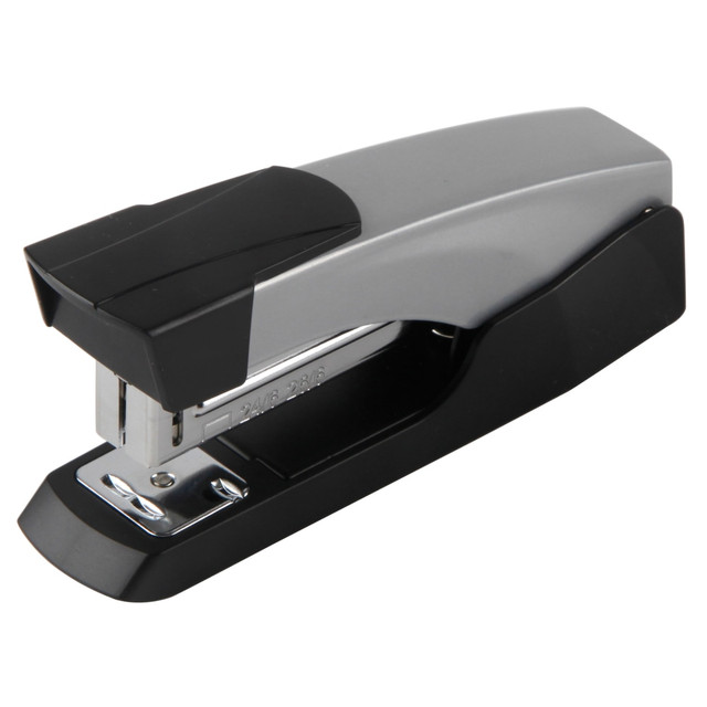OFFICE DEPOT 7533OD1  Brand Compact Half-Strip Metal Desktop Stapler, 20 Sheets Capacity, Silver