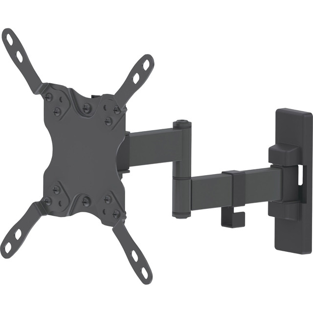 INTRACOM USA, INC. 461405 Manhattan TV & Monitor Mount, Wall, Full Motion, 1 screen, Screen Sizes: 13-42in, Black, VESA 75x75 to 200x200mm, Max 20kg, Tilt & Swivel with 3 Pivots, Lifetime Warranty - Bracket - for LCD TV - solid steel - black - screen