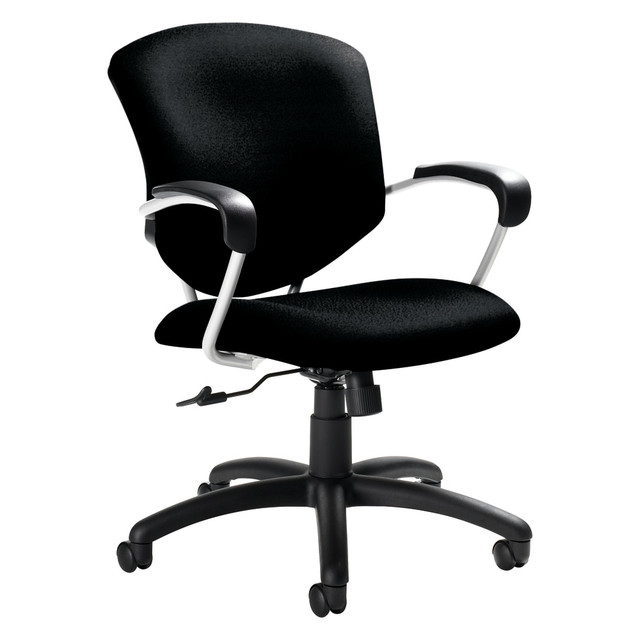 Global 5331-4UB-S110  Supra Mid-Back Tilter Chair, 39inH x 26inW x 26inD, Black/Tungsten