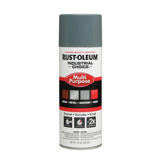RUST-OLEUM CORPORATION 214646 Rust-Oleum Industrial Choice 1600 System Multi-Purpose Enamel Spray Paint, 12 Oz, Gloss ANSI 49 Medium Light Gray, Case Of 6 Cans RUST-OLEUM CORPORATION 214646 Rust-Oleum Industrial Choice 1600 System Multi-Purpose Enamel Spray Paint, 12 Oz, Gloss ANSI 49 Medium Light Gray, Case Of 6 Cans