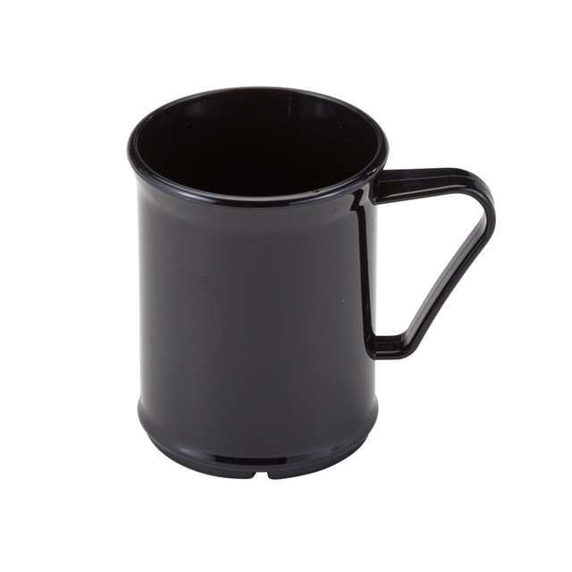 CAMBRO MFG. CO. 96CW110 Cambro Camwear Dinnerware Mugs, 9.6 Oz, Black, Set Of 48 Mugs