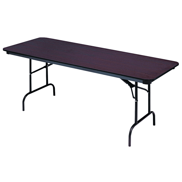 ICEBERG ENTERPRISES LLC 55224 Iceberg Premium Wood Laminate Folding Table, Rectangular, 72inW x 30inD, Mahogany/ Brown