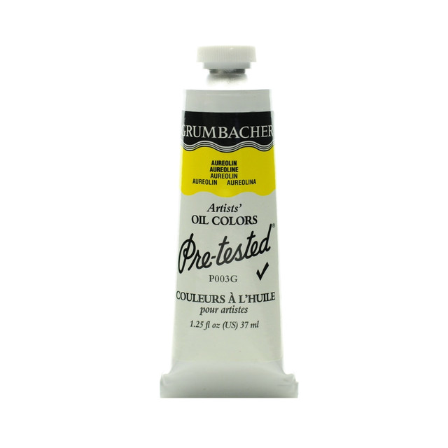 KOH-I-NOOR RAPIDOGRAPH, INC. Grumbacher P003G  P003 Pre-Tested Artists Oil Colors, 1.25 Oz, Aureolin