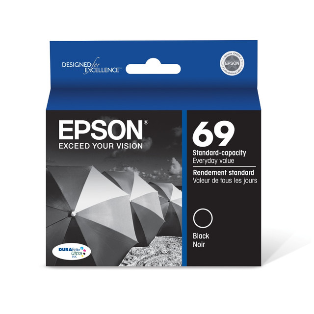EPSON AMERICA INC. T069120-S Epson 69 DuraBrite Ultra Black Ink Cartridge, T069120-S